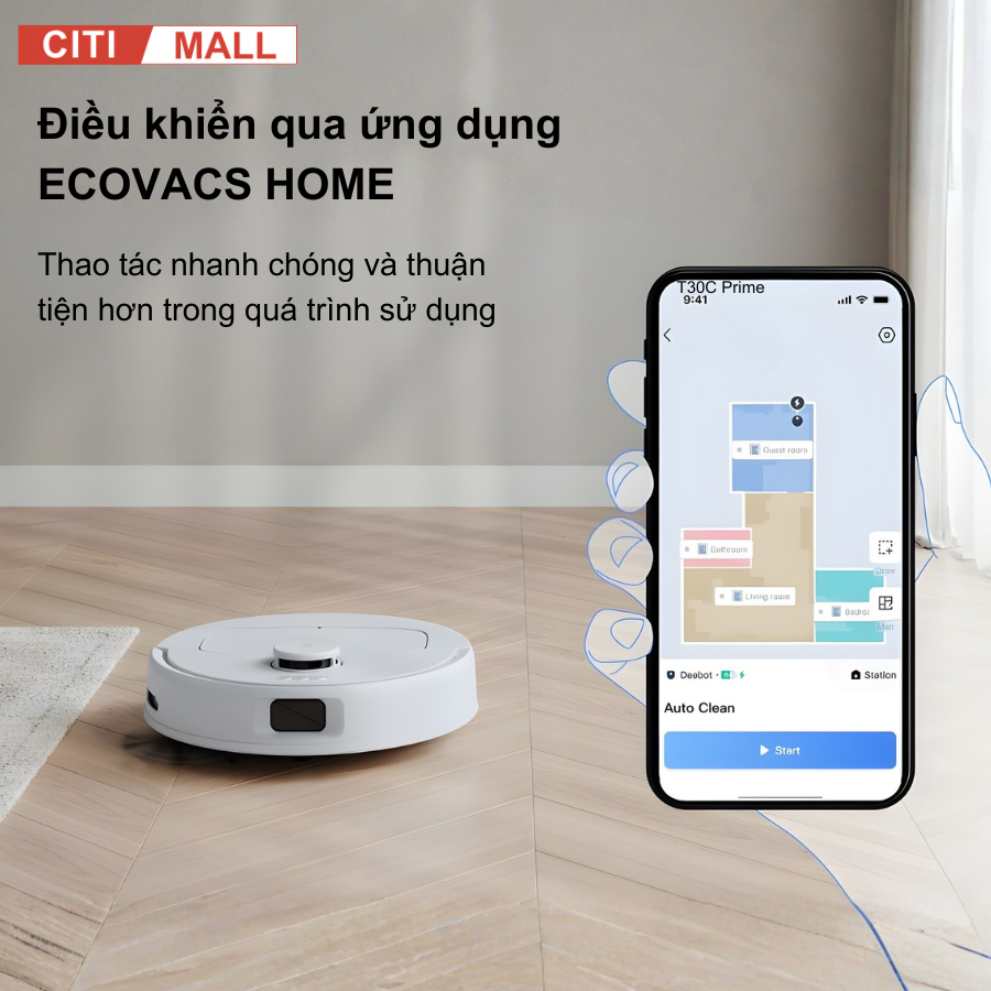 Ecovacs Deebot T30C Prime Omni - Robot Hút Bụi Lau Nhà 2026 tại Citimall 13