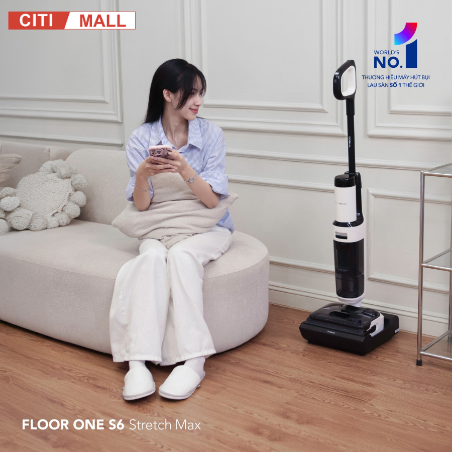 Tineco FLOOR ONE S6 Stretch Max- Máy Hút Bụi Lau Nhà 2026 tại Citimall 16