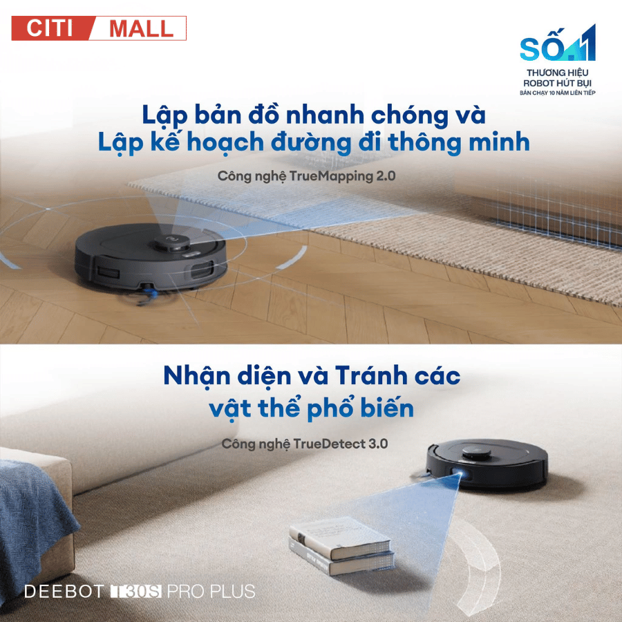 ECOVACS DEEBOT T30S PRO PLUS - ROBOT HÚT BỤI LAU NHÀ 2026