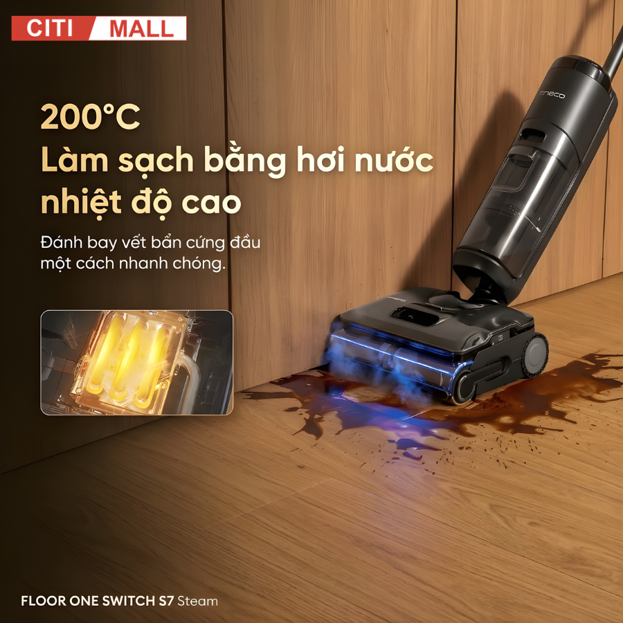 Tineco FLOOR ONE Switch S7 Steam- Máy Hút Bụi Lau Nhà 2026 tại Citimall 17