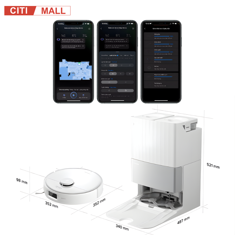 Roborock Qrevo Edge 5V1 - Robot Hút Bụi Lau Nhà 2026 tại Citimall 16