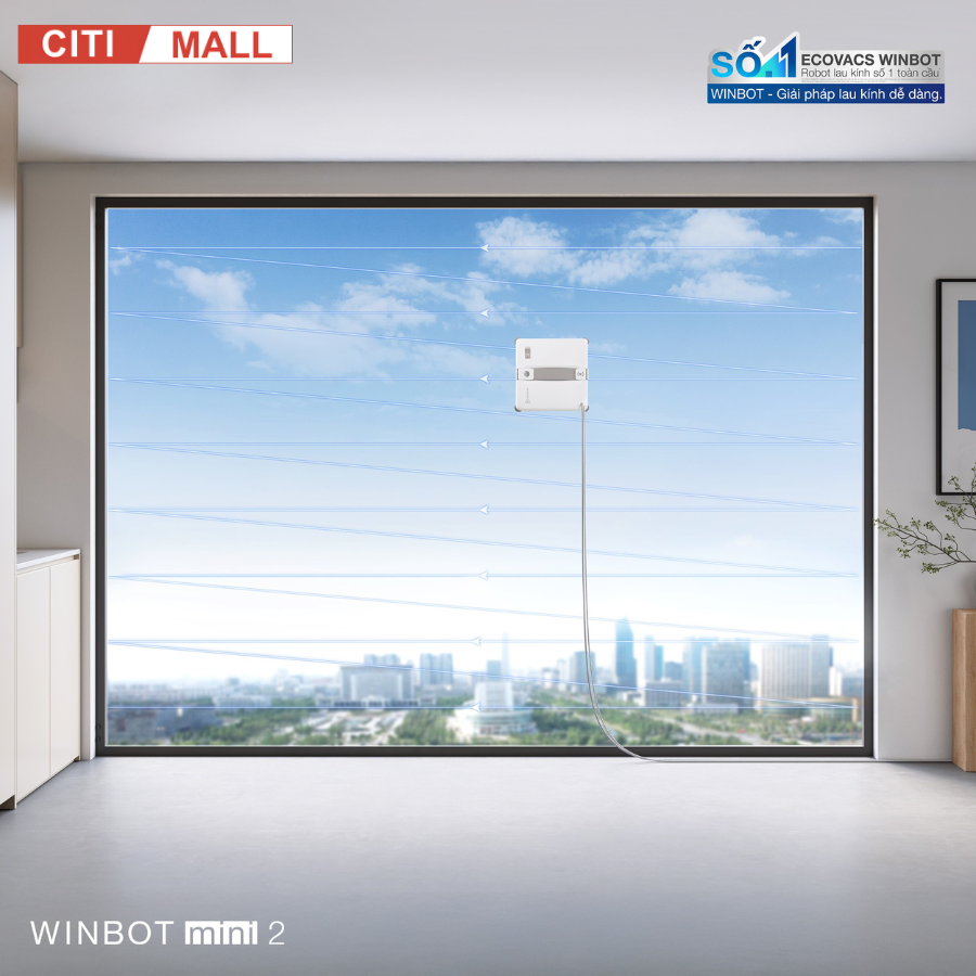 Ecovacs Winbot Mini 2 - Robot lau kính Ecovacs 2026 tại Citimall 18