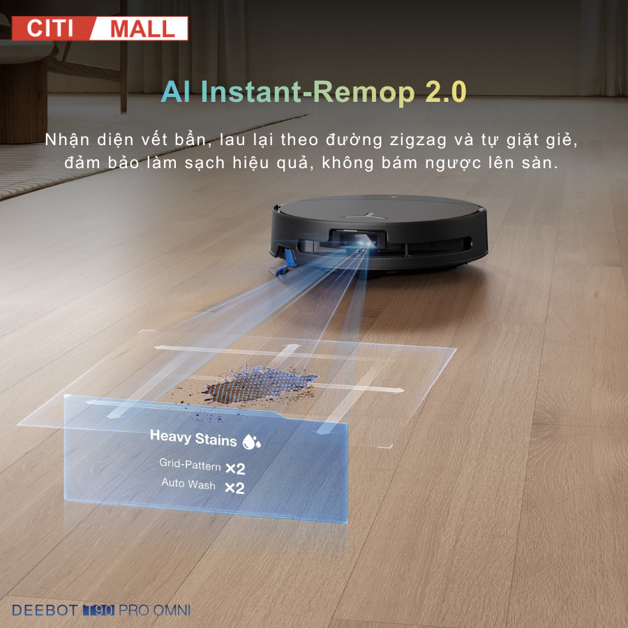 Ecovacs T90 Pro Omni - Robot Hút Bụi Lau Nhà 2026 tại Citimall 12