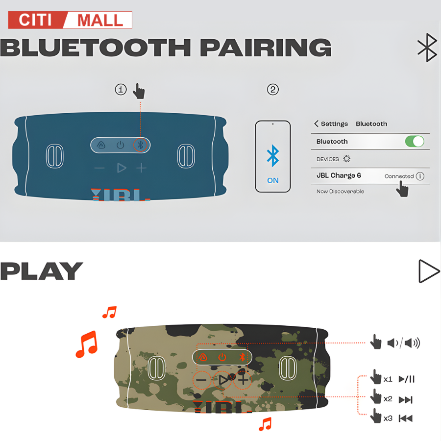 JBL Charge 6 - Loa Bluetooth Di Động Cao Cấp 2026 tại Citimall 19