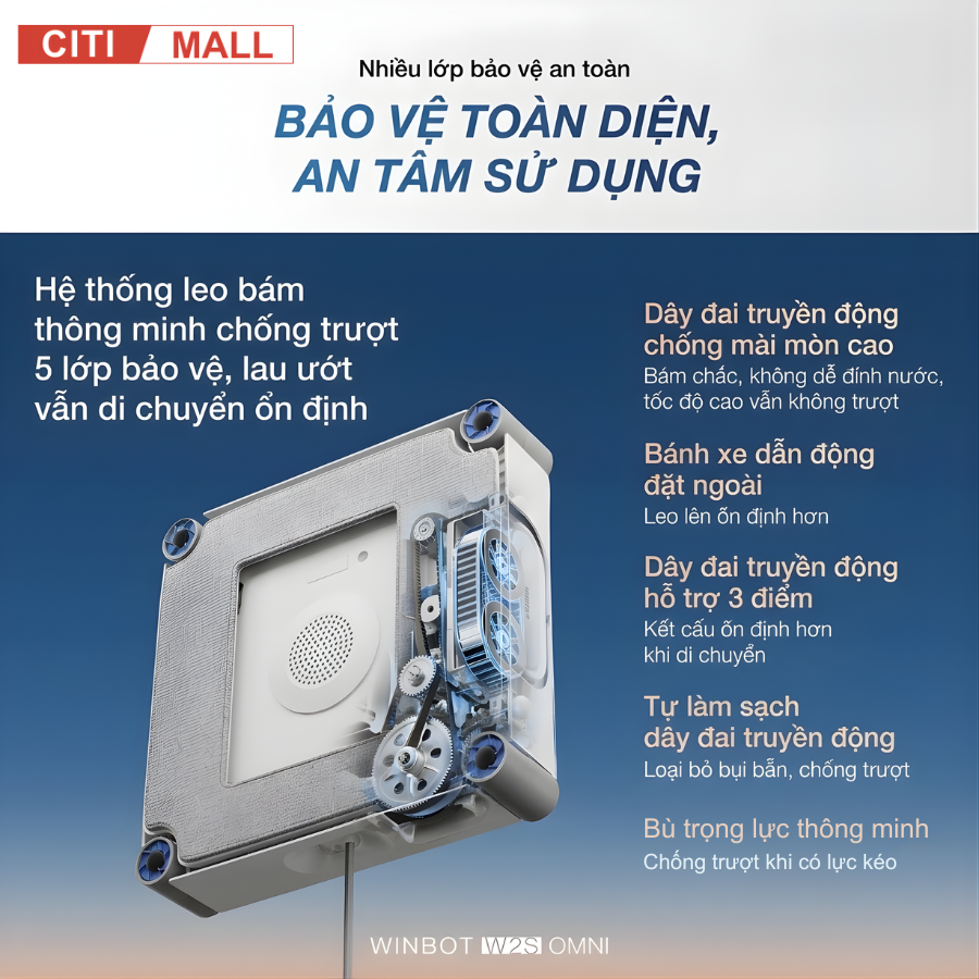 Ecovacs Winbot W2S Omni - Robot Hút Bụi Lau Nhà 2026 tại Citimall 19