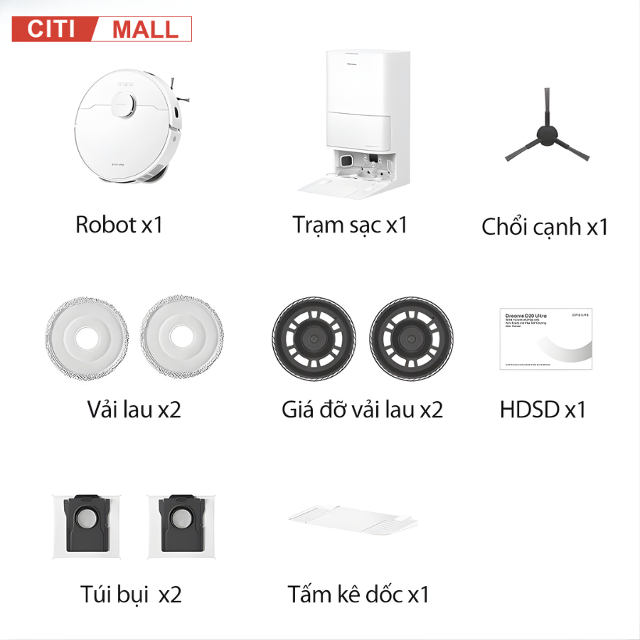Dreame D20 Ultra - Robot Hút Bụi Lau Nhà 2026 tại Citimall 19