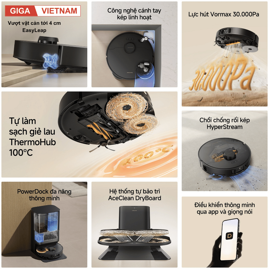 Dreame L50S Pro Ultra - Robot Hút Bụi Lau Sàn 2026 tại Giga Việt Nam x Vua Nhà Bếp Đức 02