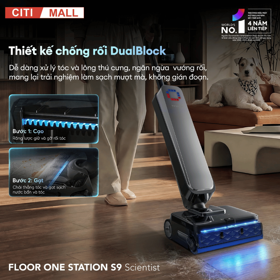 Tineco Floor One Station S9 Scientist – Máy hút bụi lau sàn khô ướt 2026