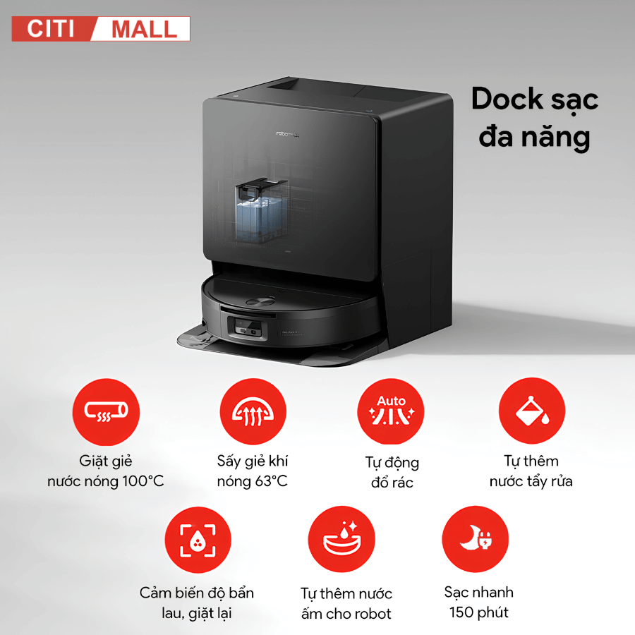 Roborock Saros 20 Flow - Robot Hút Bụi Lau Nhà 2026  tại Citimall 015