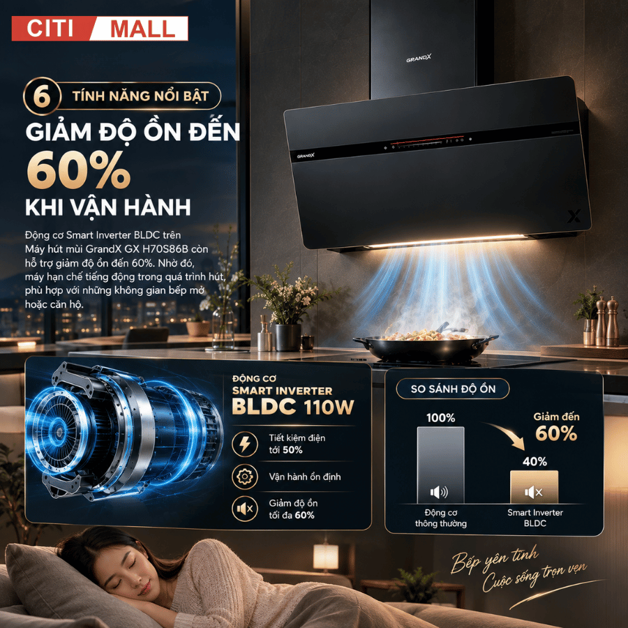 GrandX GX H90S86B - Máy hút mùi 2026