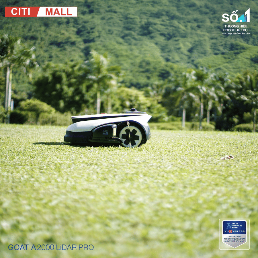 Ecovacs GOAT A2000 LiDAR PRO - Robot Cắt Cỏ 2026 tại Citimall 24