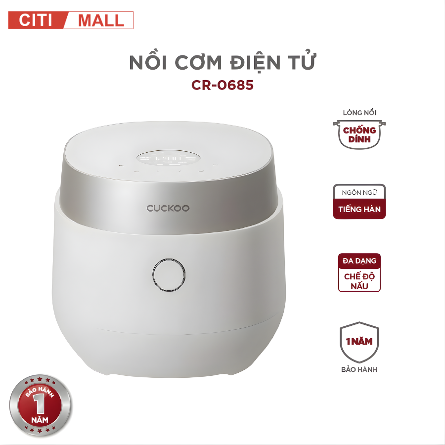 Cuckoo CR-0685GW - Nồi Cơm Điện Cuckoo 2026 tại Citimall 02
