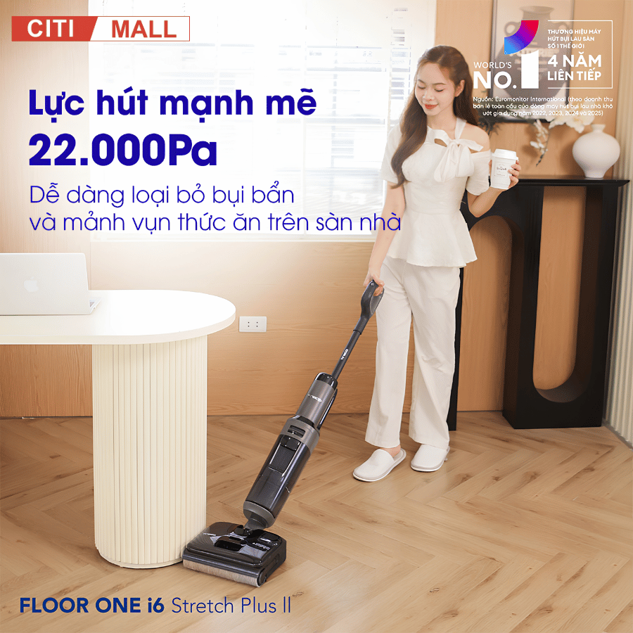 Tineco Floor One i6 Stretch Plus 2 - Máy Hút Bụi Lau Sàn Khô Ướt 2027 02