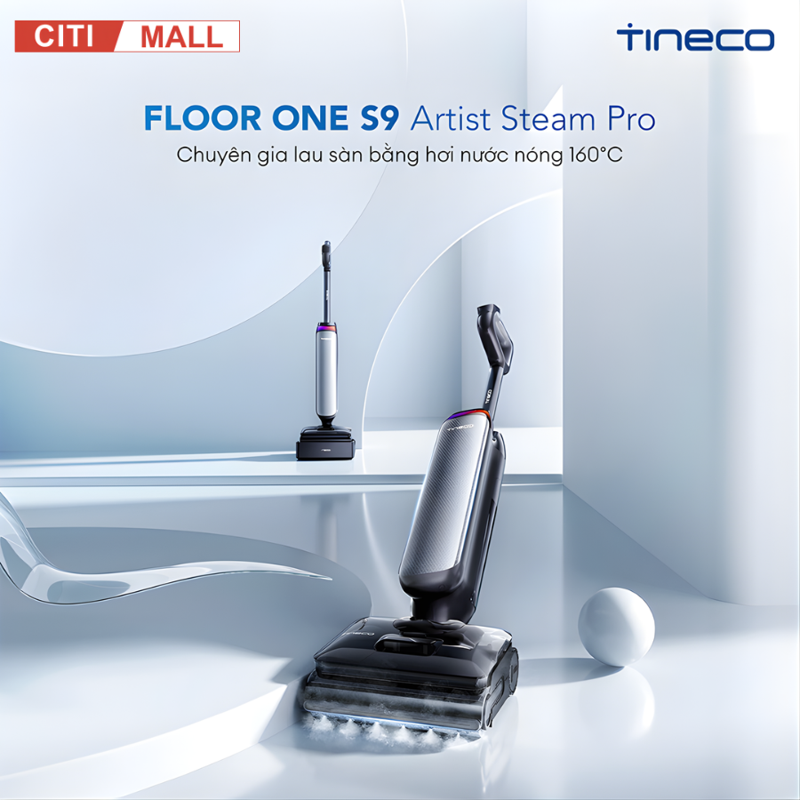 Tineco FLOOR ONE S9 Artist Steam Pro- Máy Hút Bụi Lau Nhà 2026 tại Citimall 02