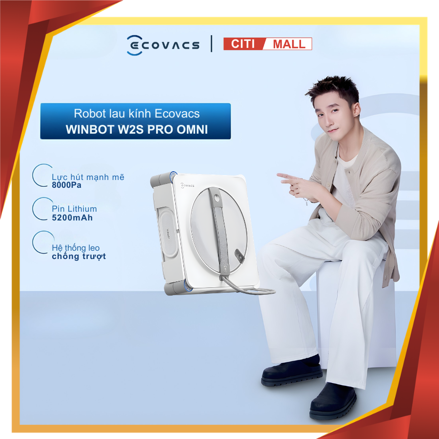 Ecovacs Winbot W2S Omni - Robot Hút Bụi Lau Nhà 2026 tại Citimall 02