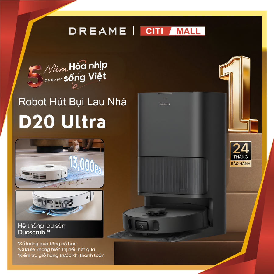 Dreame D20 Ultra - Robot Hút Bụi Lau Nhà 2026 tại Citimall 02