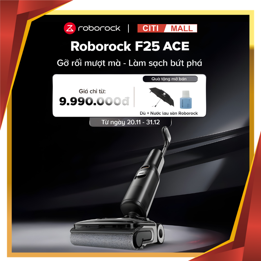 Roborock F25 ACE - Máy Hút Bụi Lau Nhà 2026 tại Citimall 02