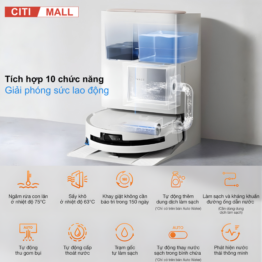 Ecovacs Deebot T80S Omni - Robot Hút Bụi Lau Nhà 2026 tại Citimall 20