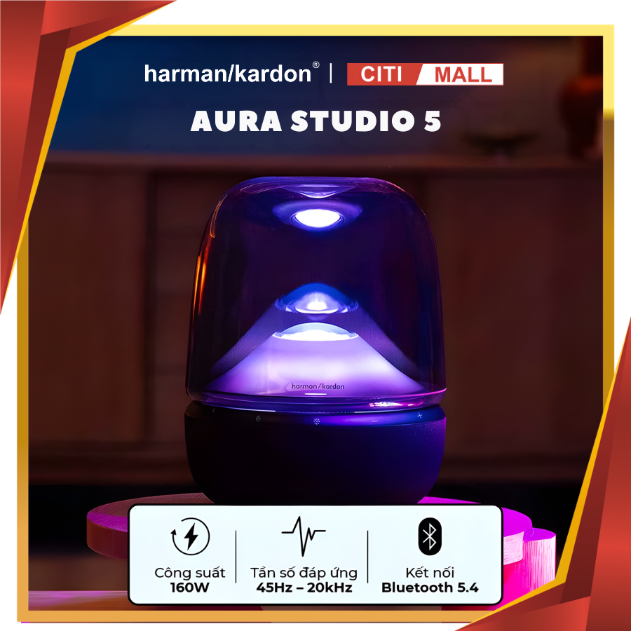 Harman Kardon Aura Studio 5 - Loa Bluetooth Cao Cấp 2026