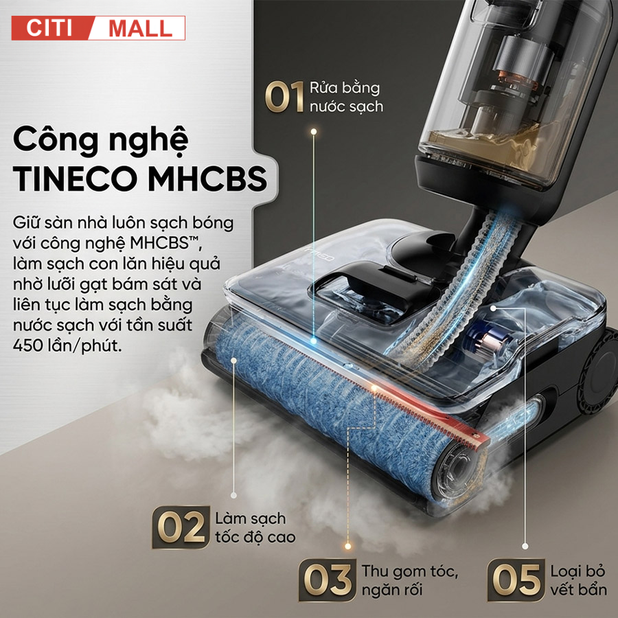 Tineco FLOOR ONE Switch S7 Steam- Máy Hút Bụi Lau Nhà 2026 tại Citimall 21
