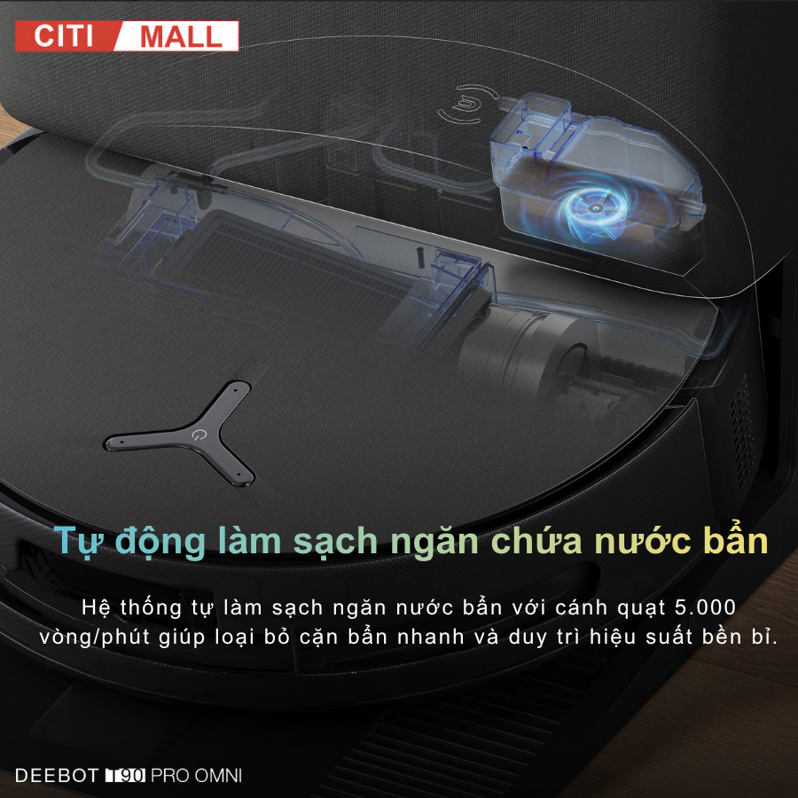 Ecovacs T90 Pro Omni - Robot Hút Bụi Lau Nhà 2026 tại Citimall 17