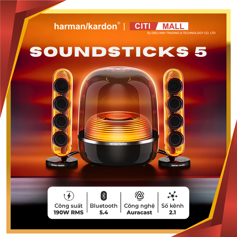 Harman Kardon SoundSticks 5 - Loa Bluetooth Cao Cấp 2026 tại Citimall 24