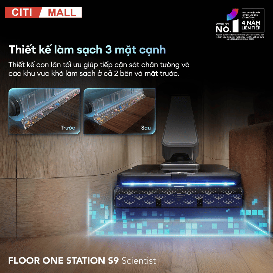 Tineco Floor One Station S9 Scientist – Máy hút bụi lau sàn khô ướt 2026