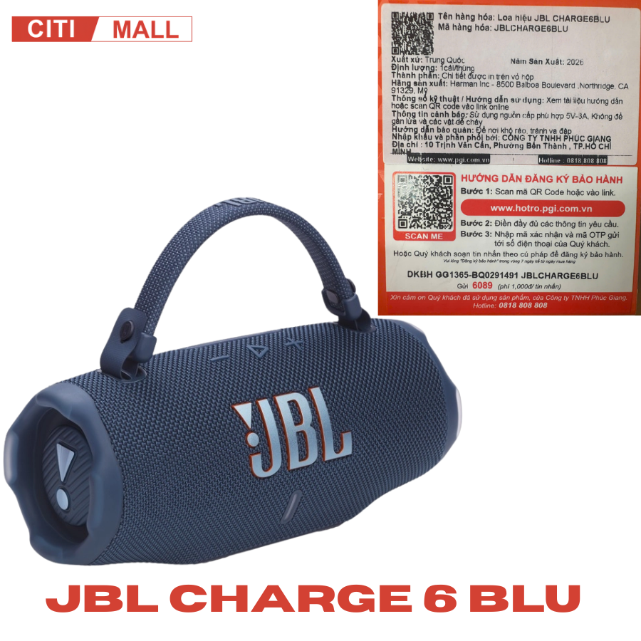 JBL Charge 6 - Loa Bluetooth Di Động Cao Cấp 2026 tại Citimall 27