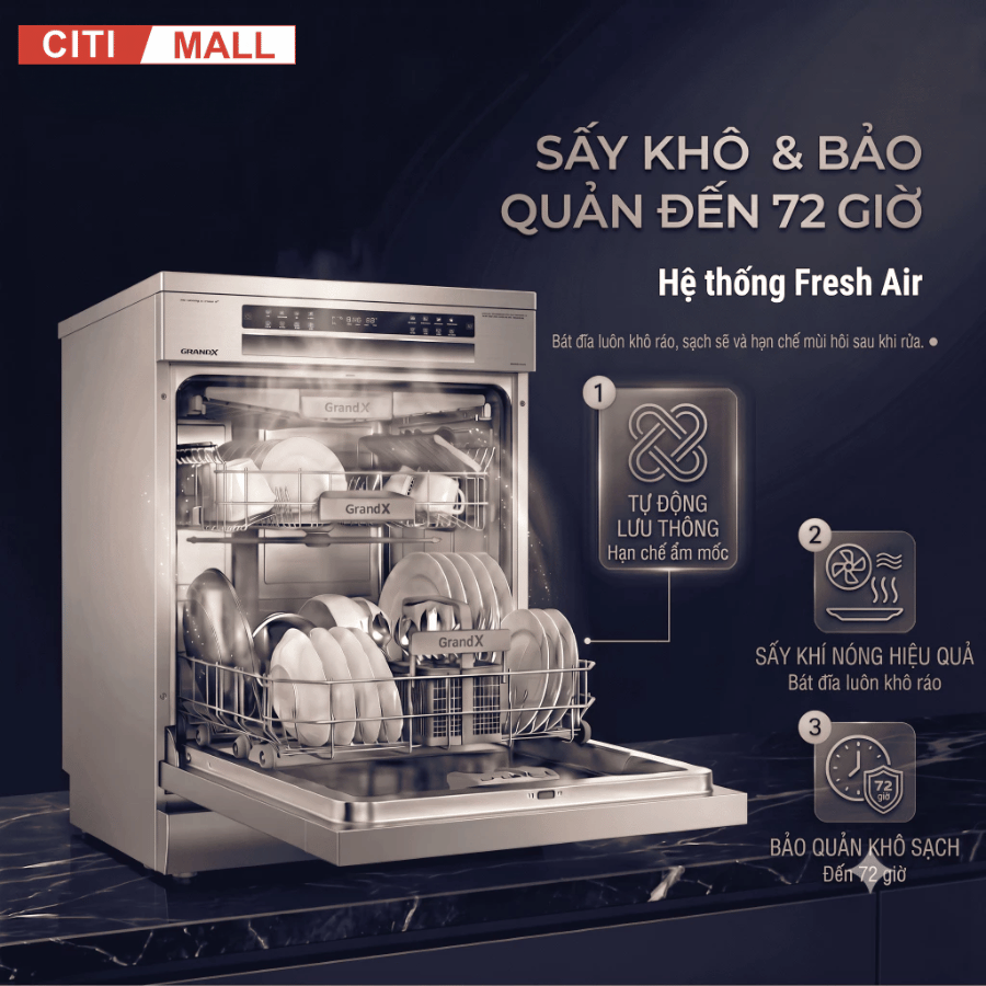 MÁY RỬA BÁT GRANDX SMI8GX82 2026