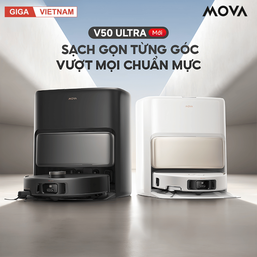 Mova V50 Ultra  - Robot Hút Bụi Lau Sàn 2026 tại Giga Việt Nam 02