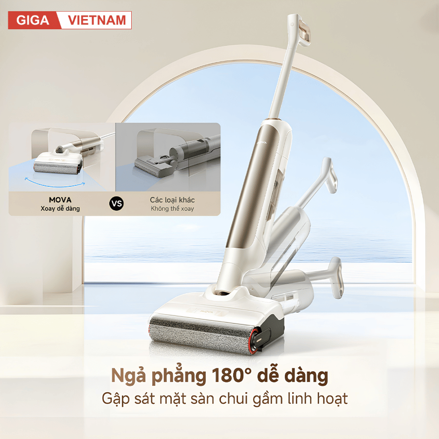 Mova M10 - Máy Hút Bụi Lau Sàn Cầm Tay 2026 tại Giga Việt Nam x Vua Nhà Bếp Đức 04