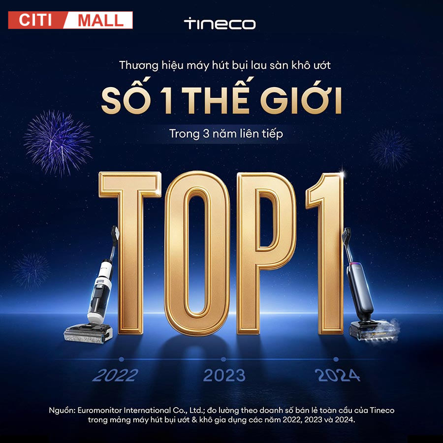 Tineco FLOOR ONE S9 Artist Steam Pro- Máy Hút Bụi Lau Nhà 2026 tại Citimall 03