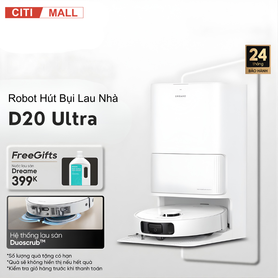 Dreame D20 Ultra - Robot Hút Bụi Lau Nhà 2026 tại Citimall 03