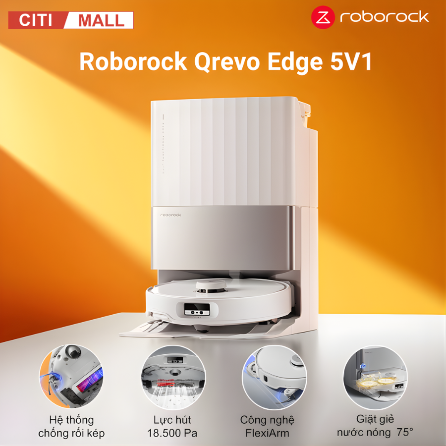 Roborock Qrevo Edge 5V1 - Robot Hút Bụi Lau Nhà 2026 tại Citimall 02