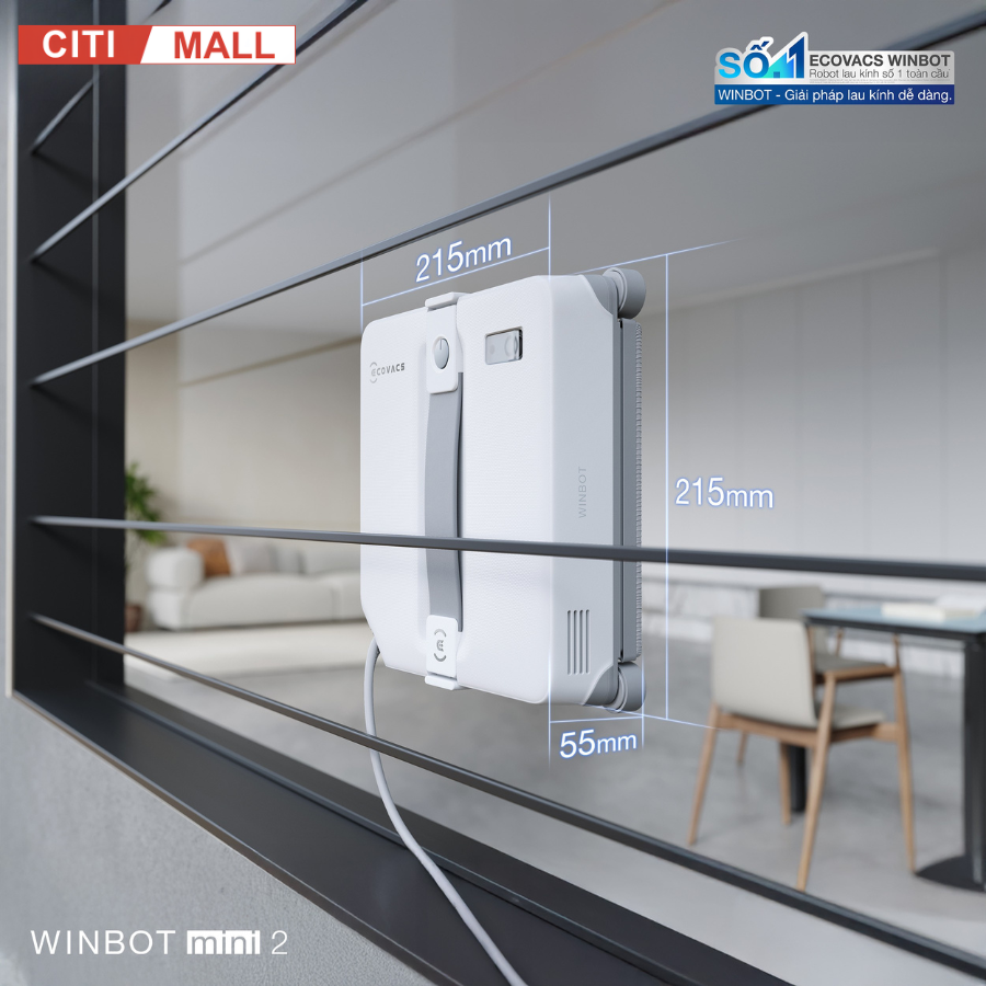 Ecovacs Winbot Mini 2 - Robot lau kính Ecovacs 2026 tại Citimall 03