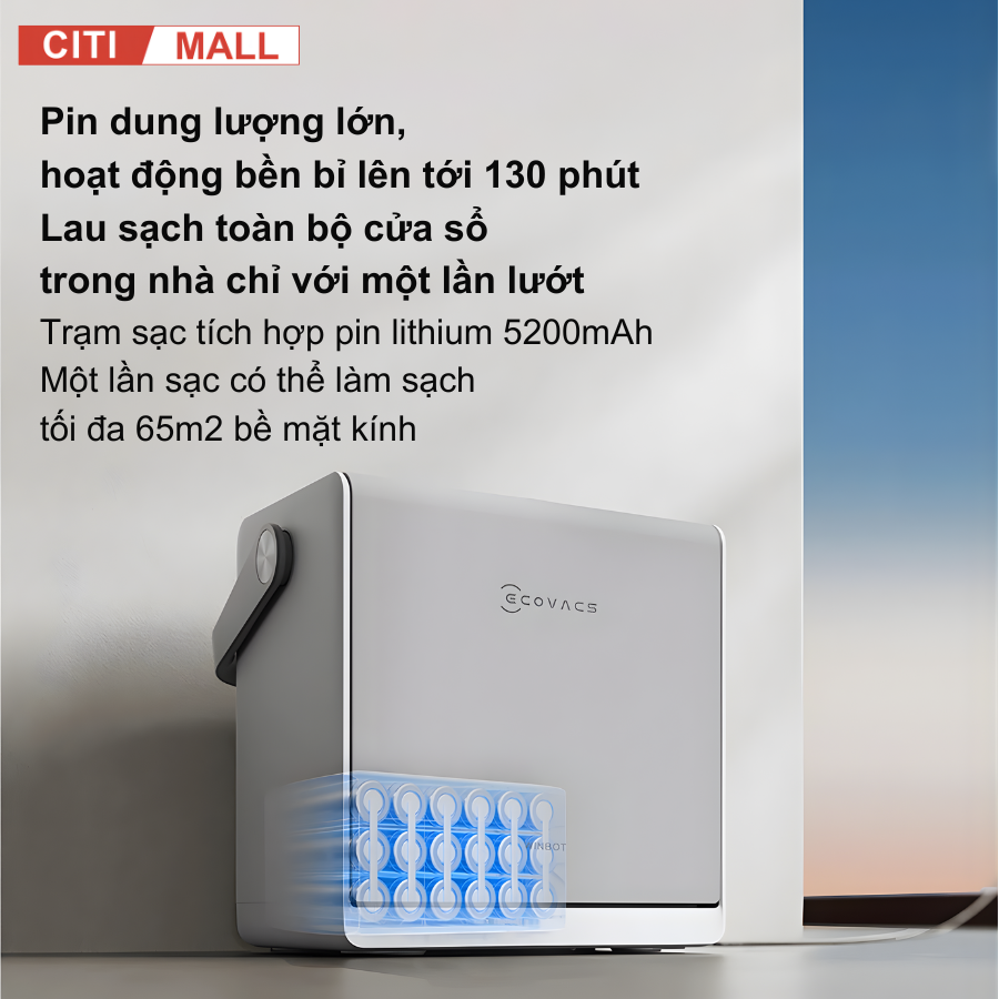 Ecovacs Winbot W2S Omni - Robot Hút Bụi Lau Nhà 2026 tại Citimall 30