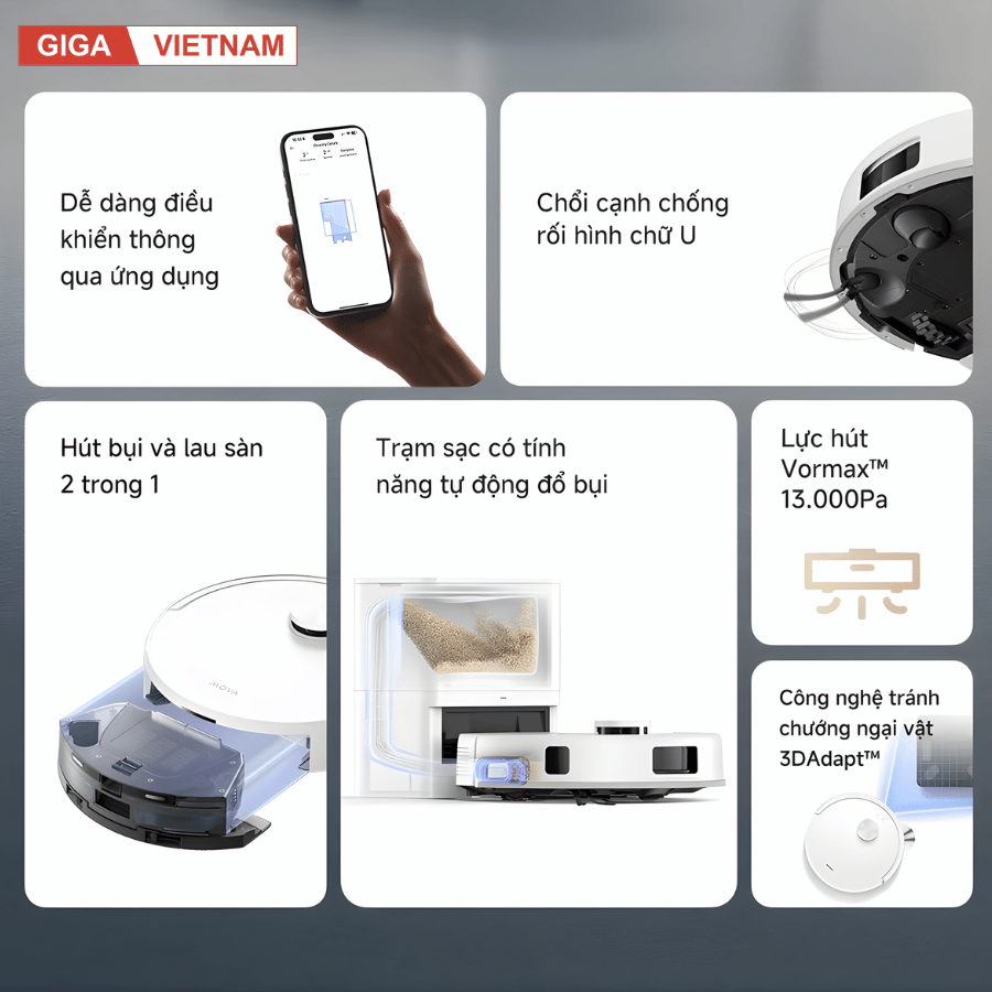 Mova E20s Pro Plus - Robot Hút Bụi Lau Nhà 2026 tại Giga Việt Nam 02