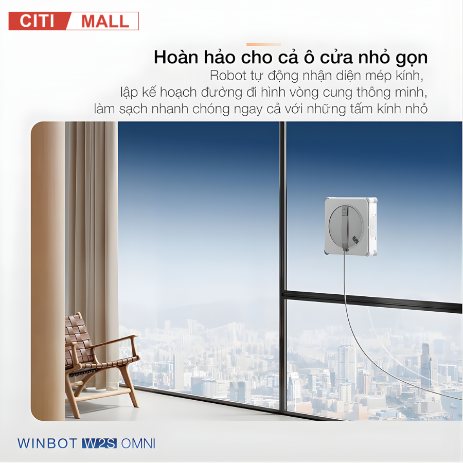 Ecovacs Winbot W2S Omni - Robot Hút Bụi Lau Nhà 2026 tại Citimall 32