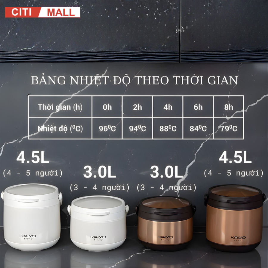 Nồi ủ chân không KAIYO Nhật Bản 2026