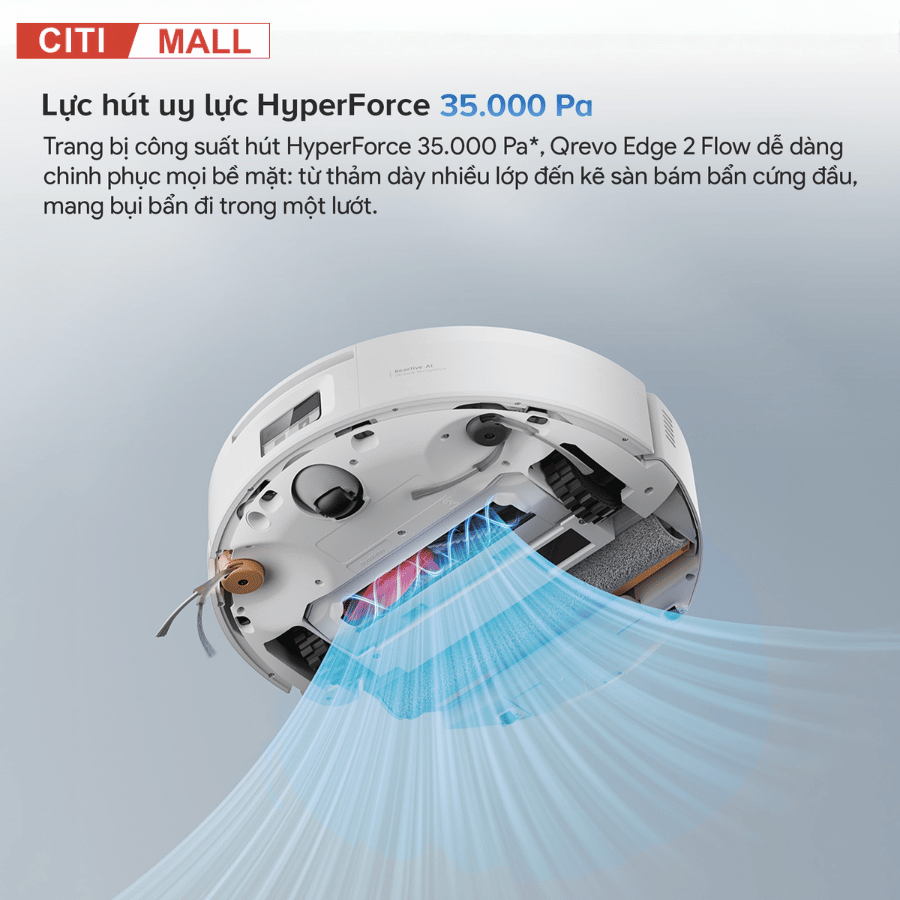 Robot hút bụi lau nhà Roborock Qrevo Edge 2 Flow tại Citimall 09