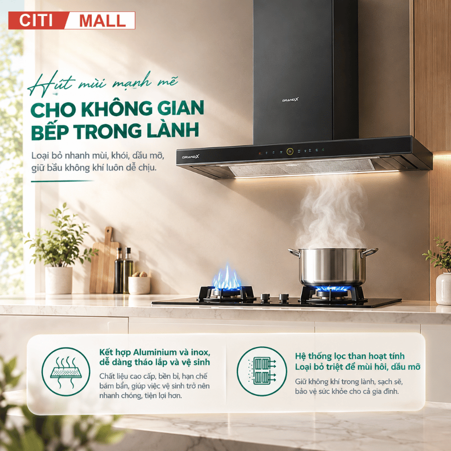 GrandX GX H70C69G - Hút mùi 2026