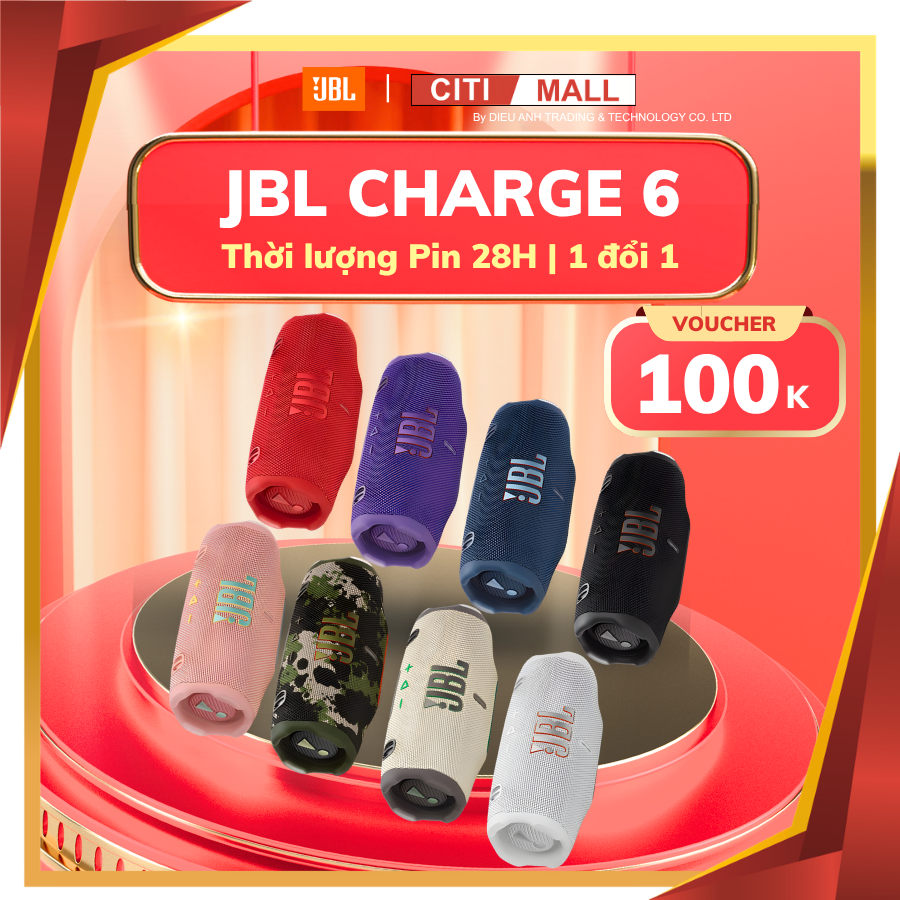 JBL Charge 6 - Loa Bluetooth Di Động Cao Cấp 2026 tại Citimall 36