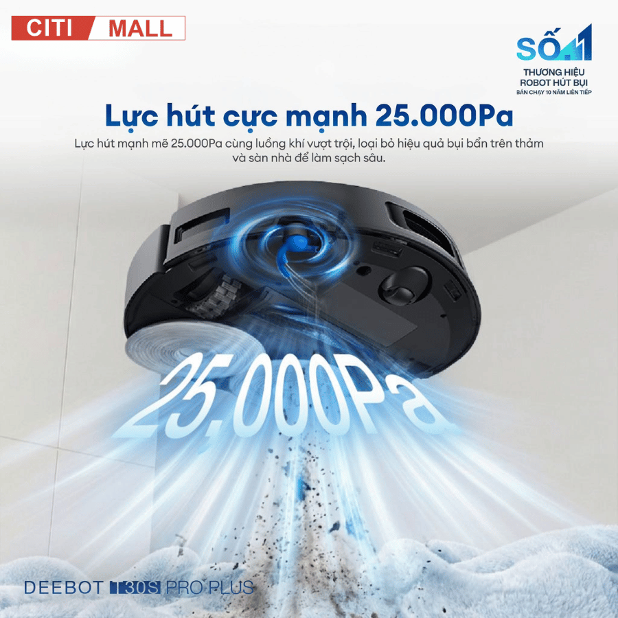 ECOVACS DEEBOT T30S PRO PLUS - ROBOT HÚT BỤI LAU NHÀ 2026
