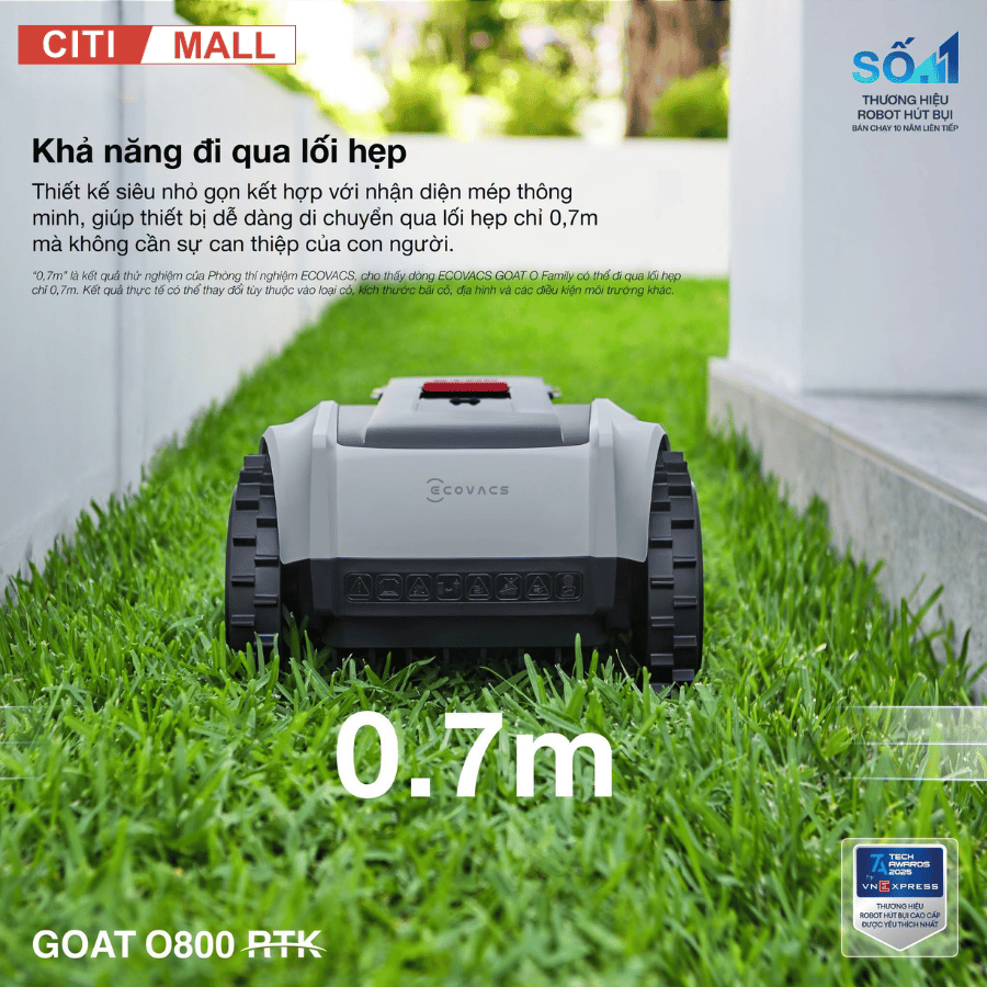 Ecovacs GOAT O800 RTK - Robot Cắt Cỏ Thông Minh 2026 tại Citimall 06