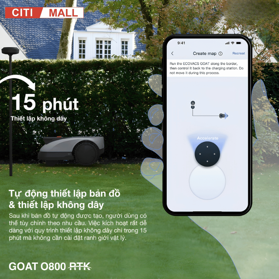 Ecovacs GOAT O800 RTK - Robot Cắt Cỏ Thông Minh 2026 tại Citimall 03