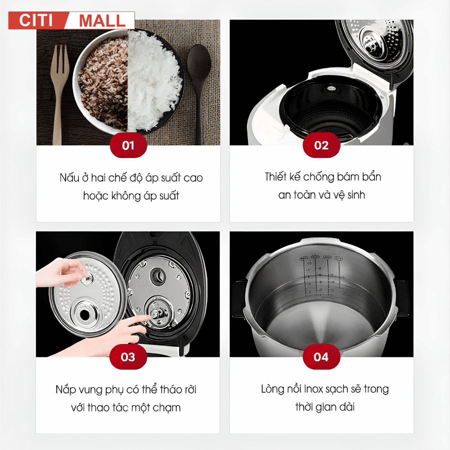Cuckoo CRP-KHTAS1010FWM - Nồi cơm điện cao tần 2026 tại Citimall 03