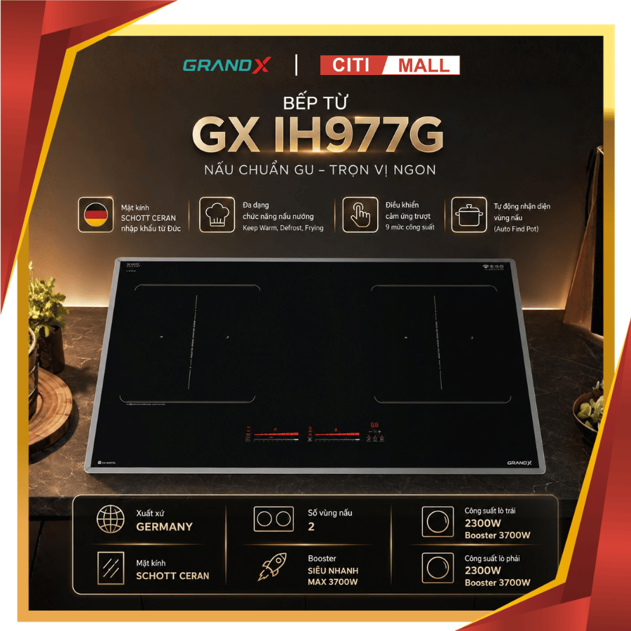 GRANDX GX IH977G - BẾP TỪ GRANDX 2026