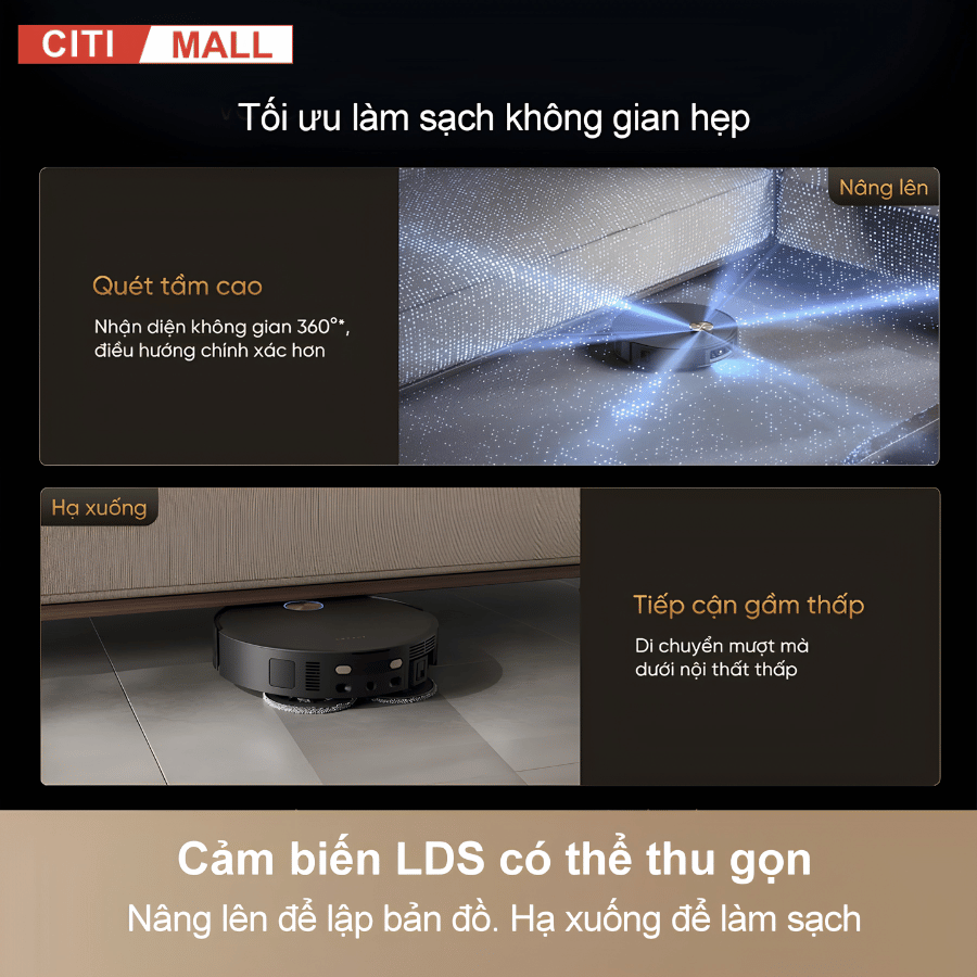 Dreame X60 Ultra Extreme - Robot Hút Bụi Lau Nhà 2026 tại Citimall 09