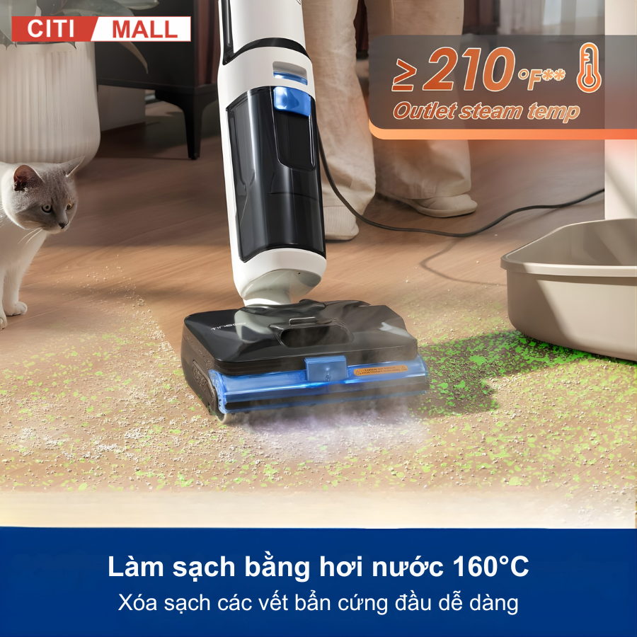 Tineco FLOOR ONE S6 Stretch Steam - Máy Hút Bụi Lau Nhà 2026 tại Citimall 04