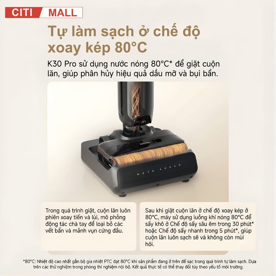 Mova K30 Pro - Máy Hút Bụi Lau Nhà Cầm Tay 2026 tại Citimall 04